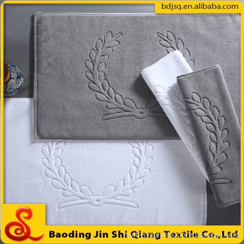 Wholesale Customized Logo 100% Cotton Jacquard Hotel Floor Towel Bath Mat